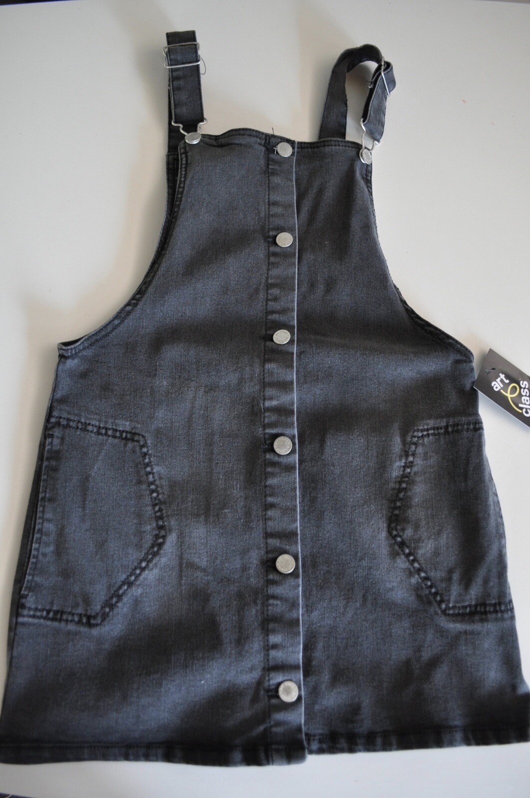 Art Class Girls Black Denim Romper NEW with tags Back to School