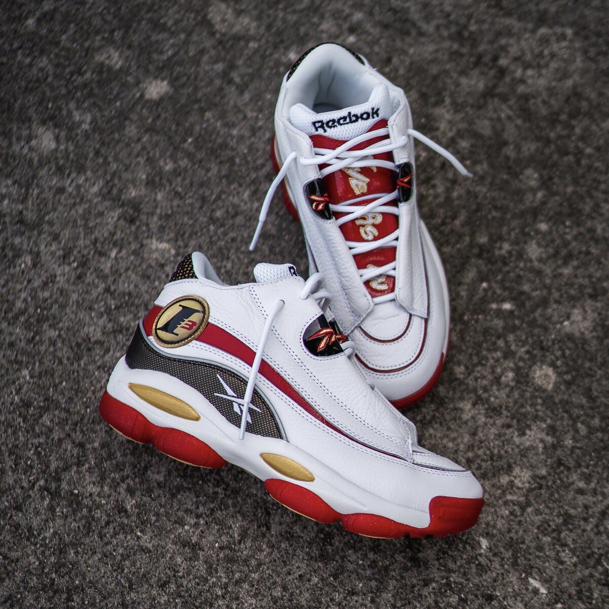 Reebok The Answer DMX Men’s Sneaker Basketball Shoe Allen Iverson Red White #330