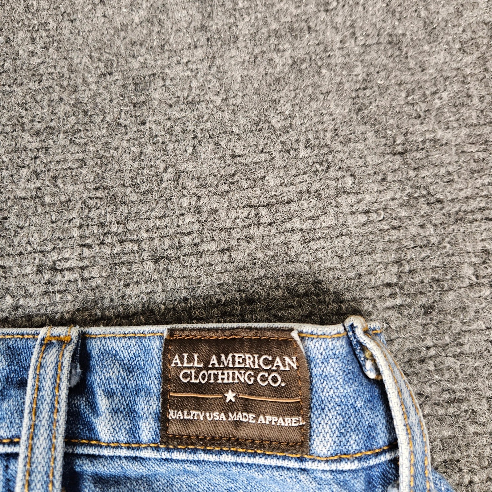 All American Clothing Co Mens Straight Leg Jeans Blue Cotton Made in USA