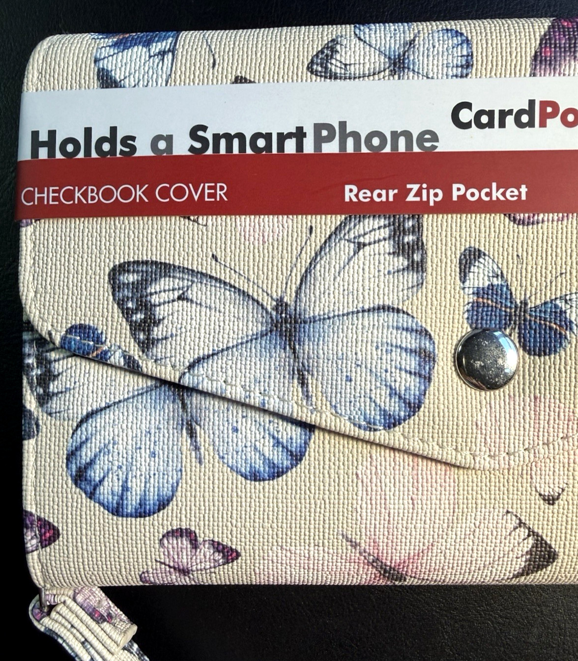 MUNDI Womans / CEO Clutch- Big Fat Wallet / Full Zip / BUTTERFLY / New