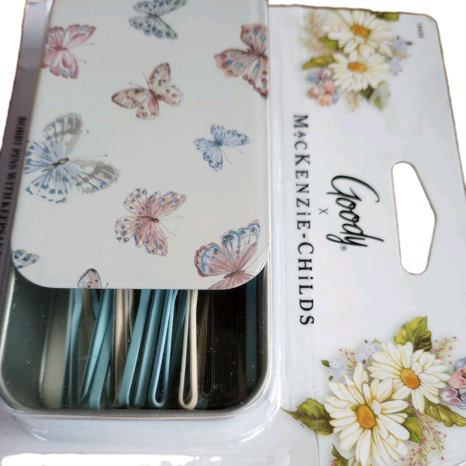 Goody x MacKenzie-Childs Bobby Pins 45ct with Butterfly Keepsake Tin 19459 NEW