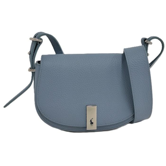 Ralph Lauren Used in Japan Blue Leather Saddle Shoulder Bag Mini W20cm Authentic