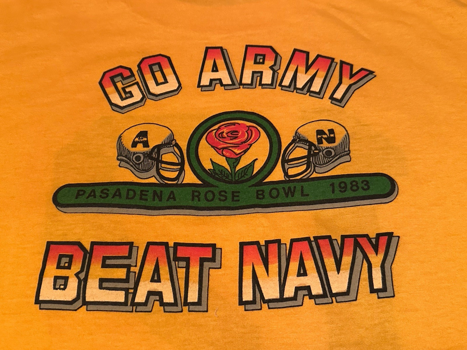 Vintage 1983 Rose Bowl Army Vs Navy Football T-shirt XL Single Stitch