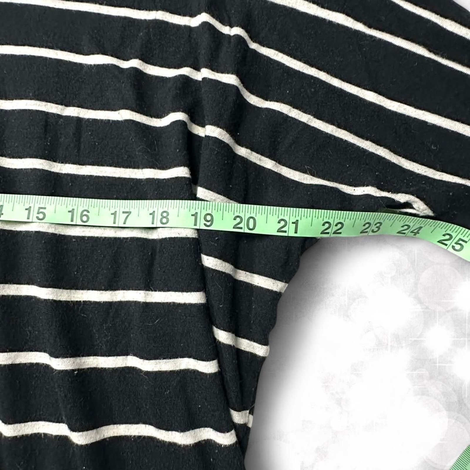 Grunge style y2k black and white long sleeve striped top