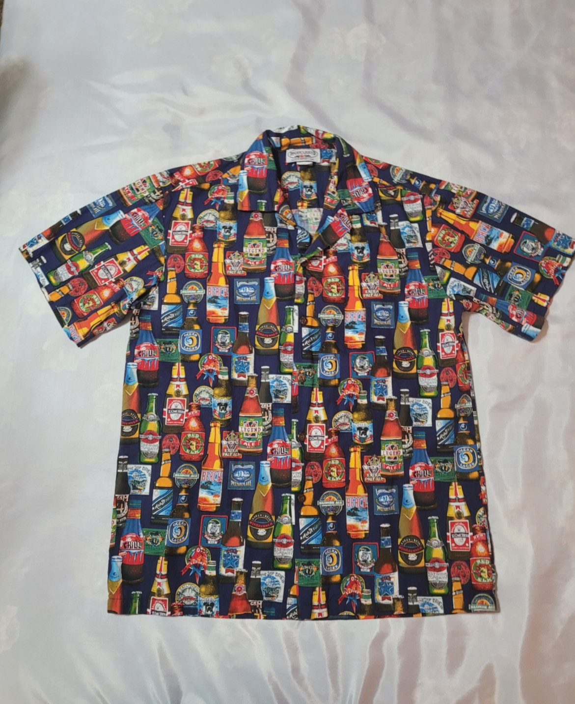 Pacific Legend apparel “Beer Bottle” retro style print shirt