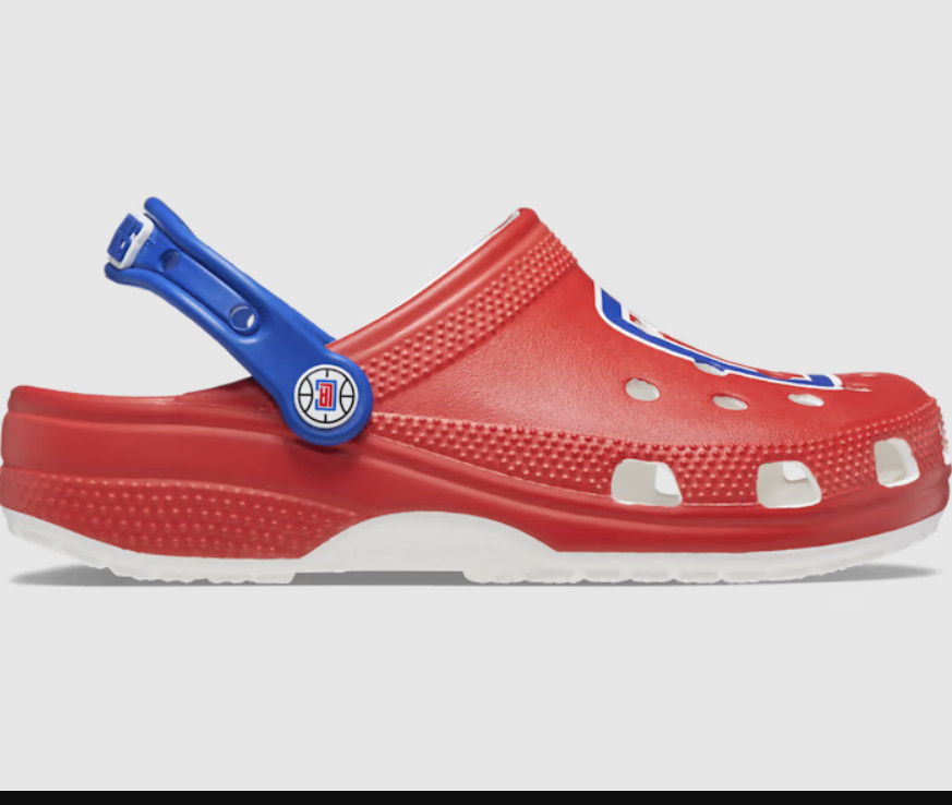 Crocs Los Angeles Clippers NBA Classic Slip On Clogs Red Logo 9M/11W