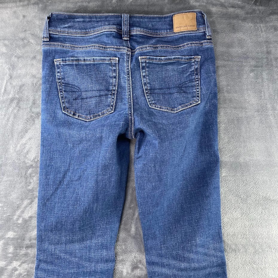 American Eagle Womens Jeans Blue Size 0 Reg Kick Boot Denim Medium Wash