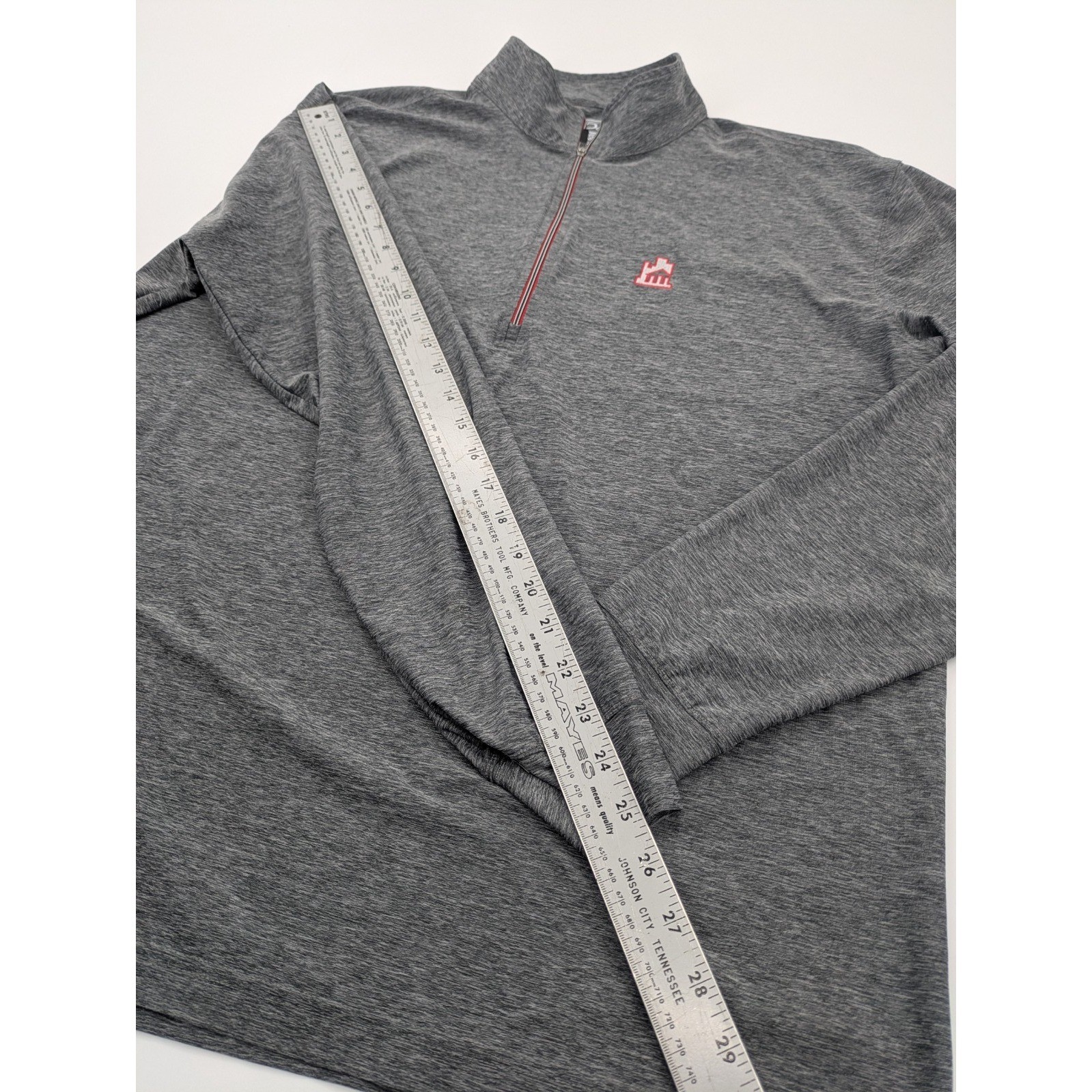 Straight Down Golf Pullover Crusher 1/4 Zip Jacket Men’s Large Gray Preppy