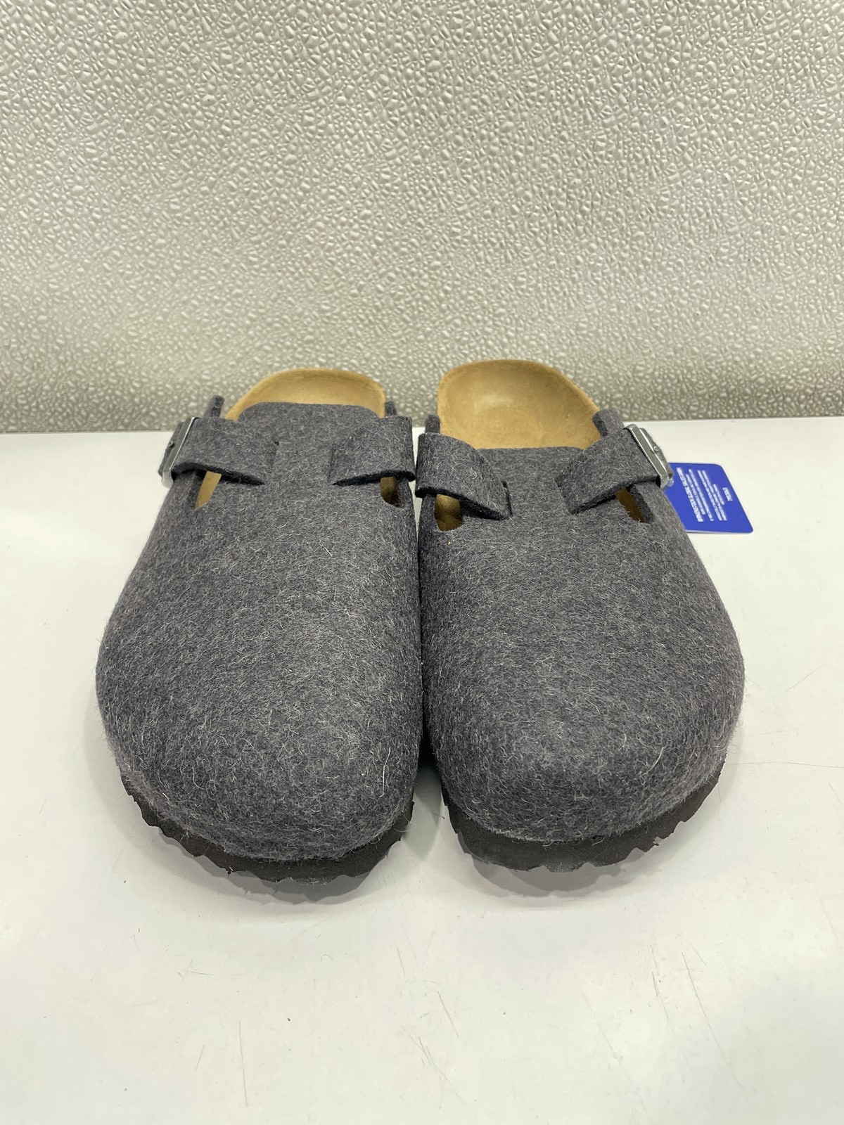 Birkenstock Boston Wool Felt Clog Unisex W9, M7 In Anthracite