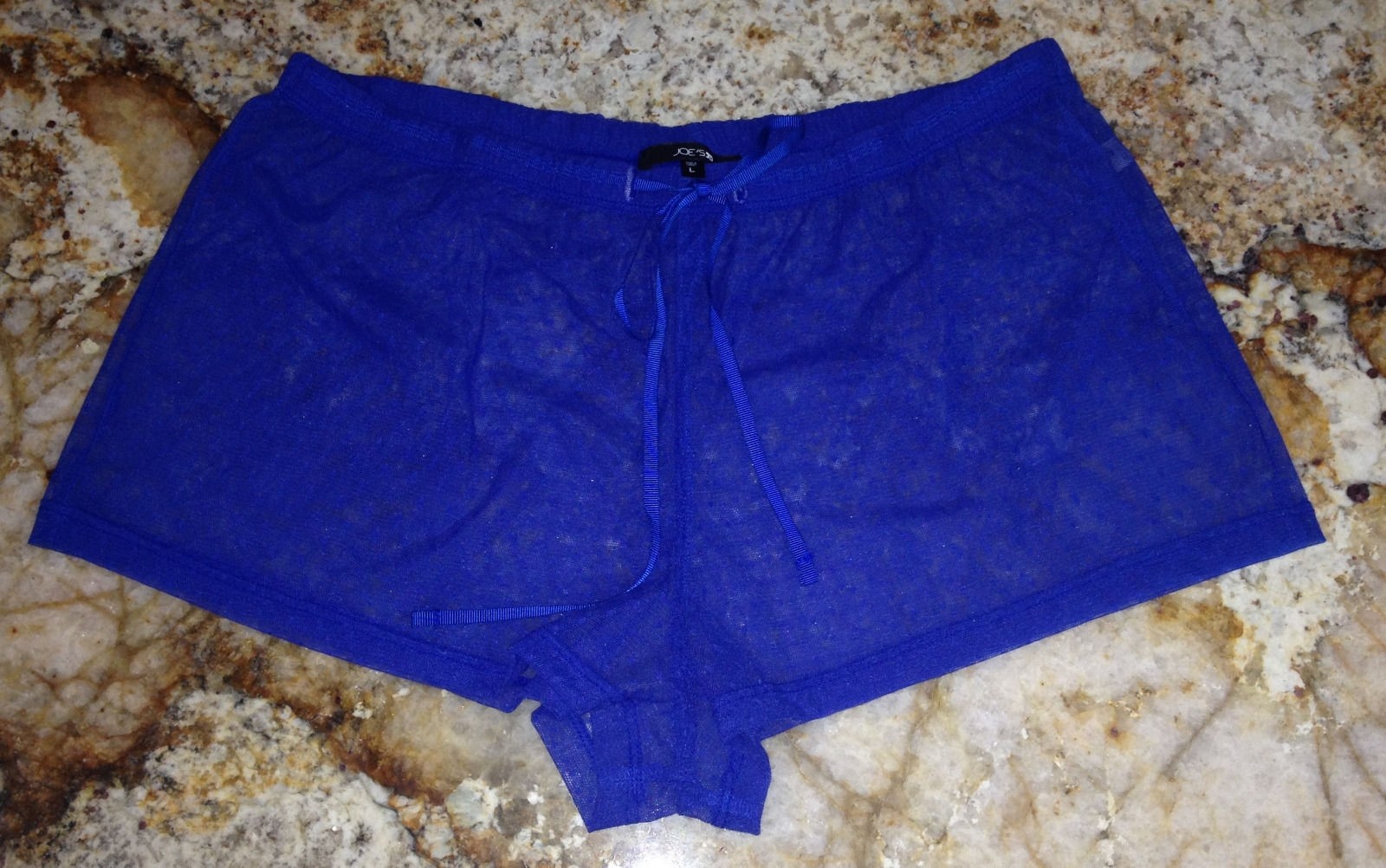 JOE’S JEANS Point D’Esprit Royal Blue Cami PJ Sleep Set Top Shorts Womens S M L