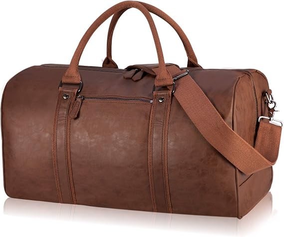 Oversized Duffle Travel Bag Waterproof Leather Weekend Bag Large Ca…