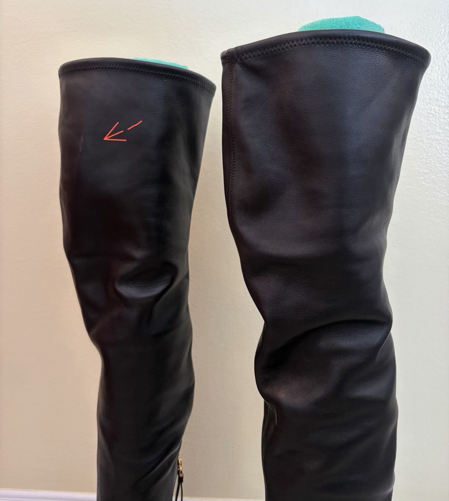 Sergio Rossi Butter Soft Black Leather 27” Thigh High Boots Sz 38.5 39 39.5 READ