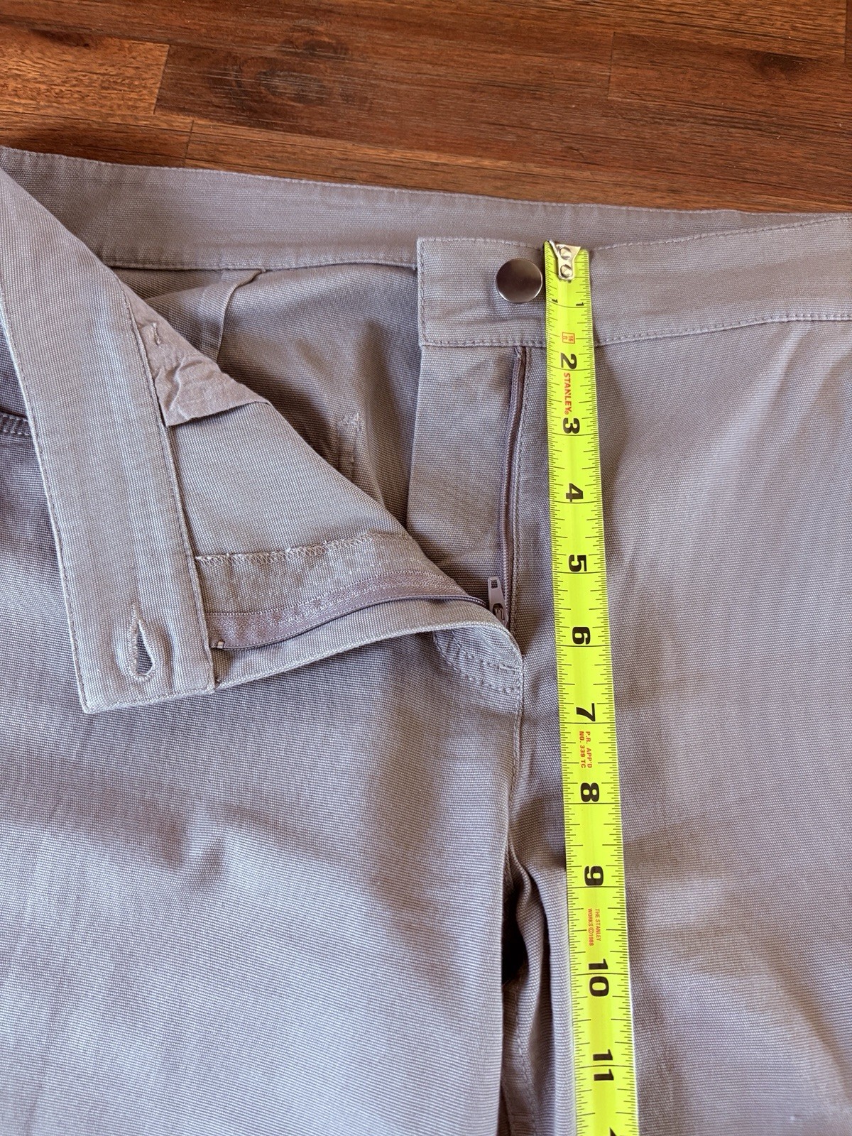 Eileen Fisher Pants Taupe Size Large Wide Leg 37” X 31” 97% Cotton / 3% Spandex