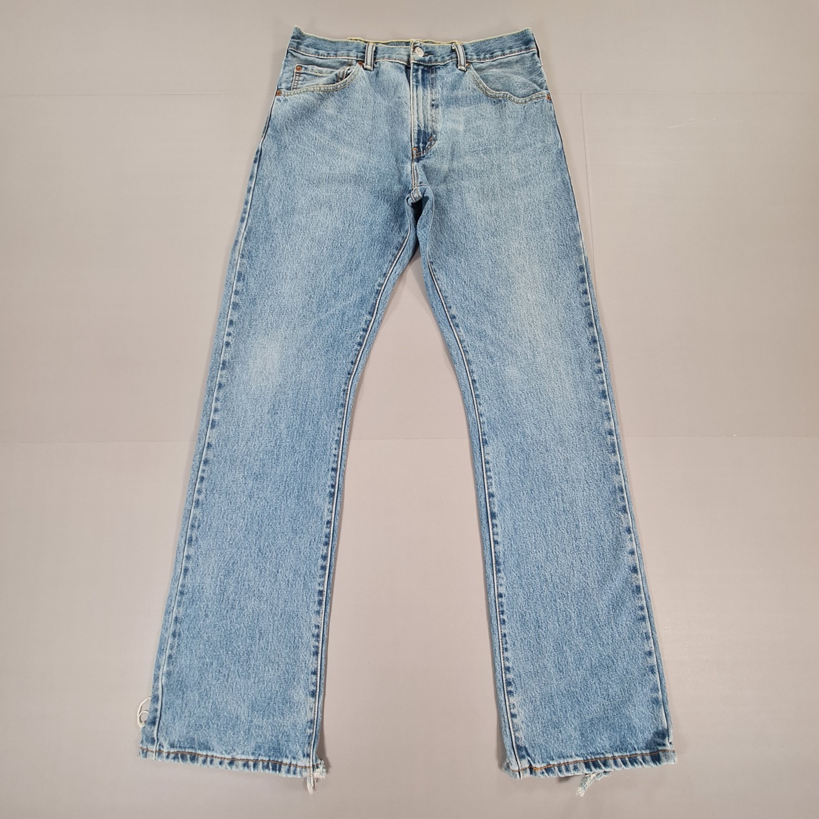 Levis 517 Jeans Mens Blue W33 L34 Bootcut Leg Denim Zip Fly Y2K Distressed