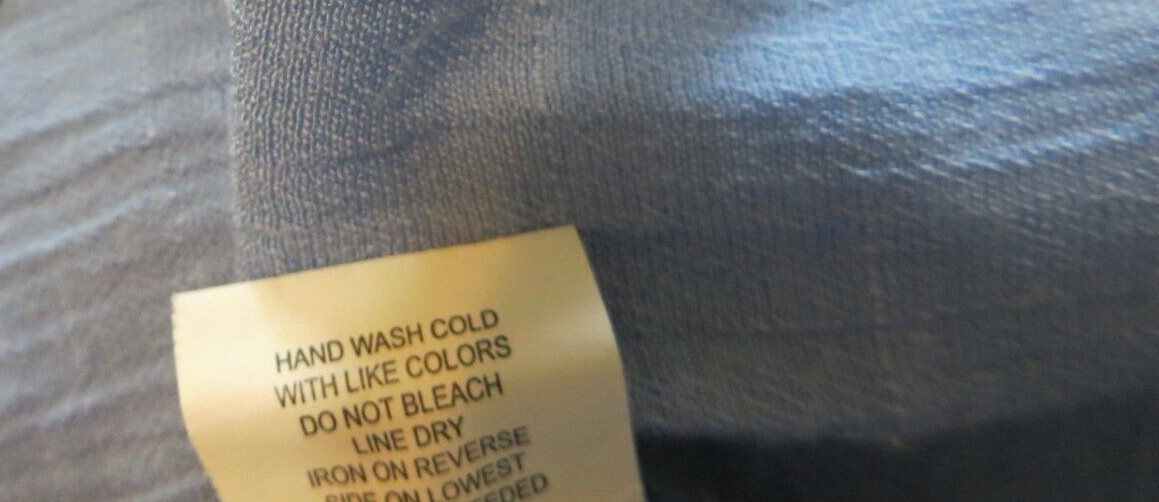 Notations Shirt Womens Large Blue Button Up 3/4 Convertible Sleeves Lace Accent