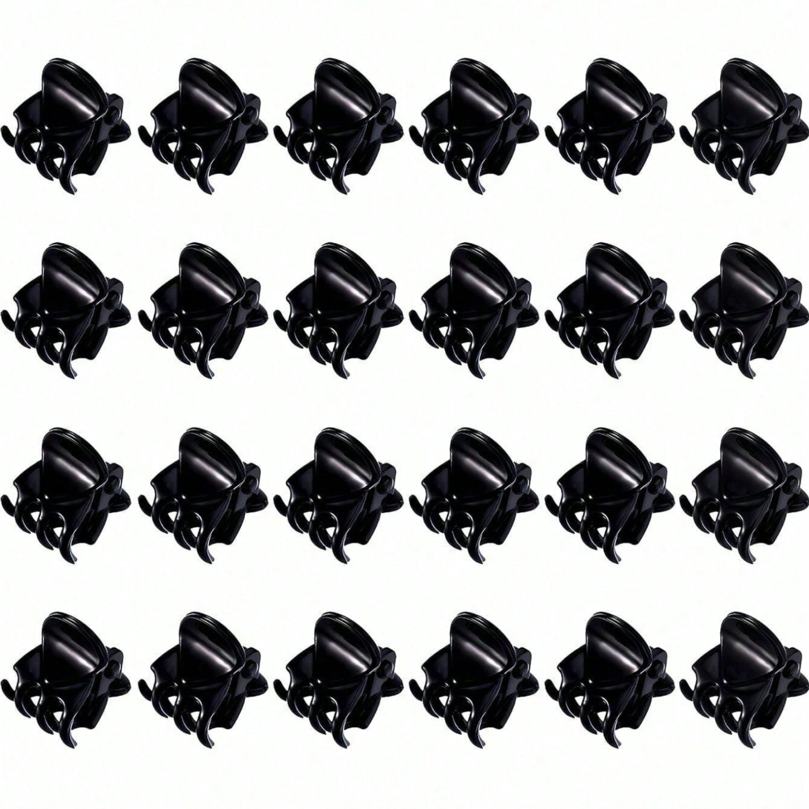 20pcs Mini Brown Hair Clips Strong Grip Claw Clips Women Bangs Bun Accessories