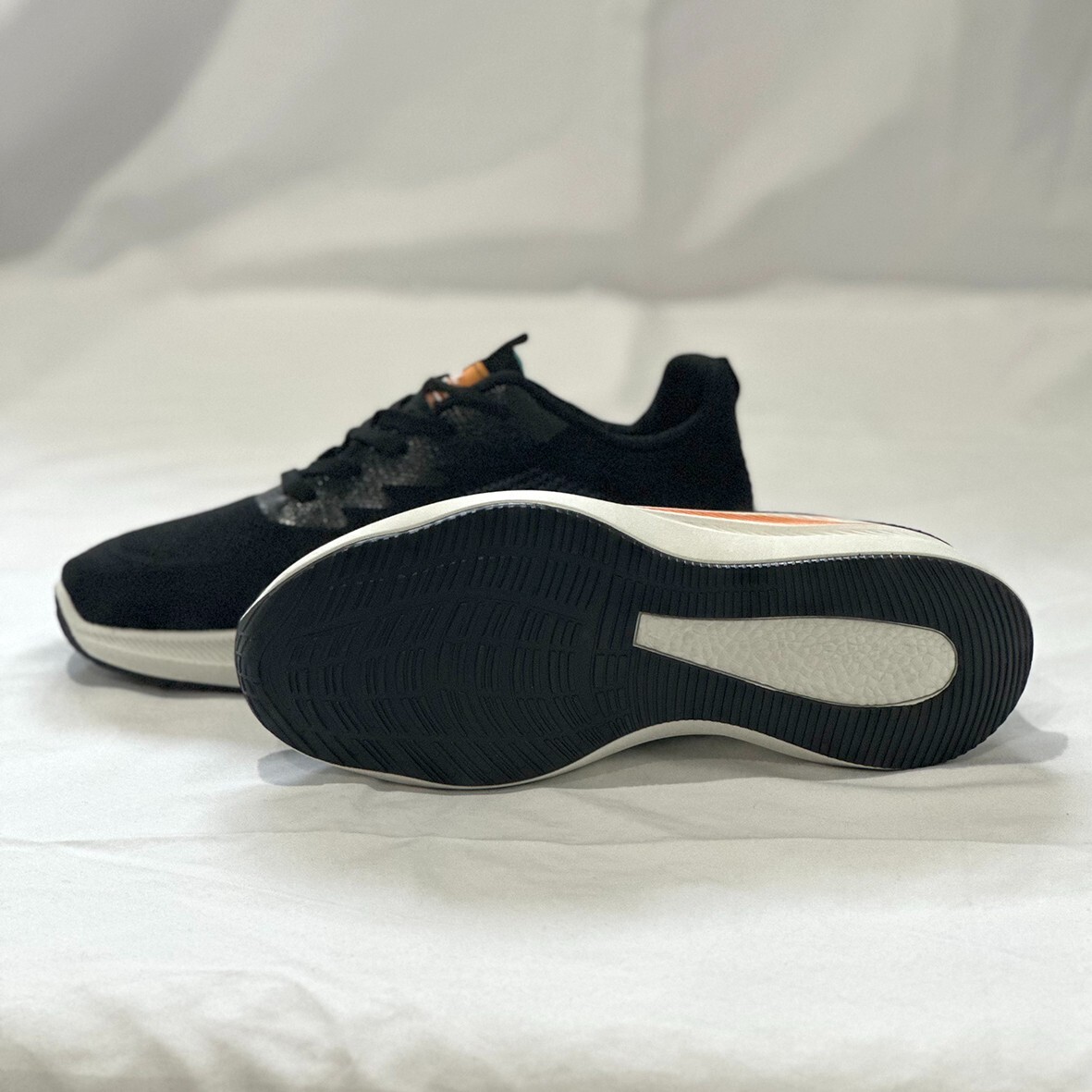 Running Outdoor men’s black-orange Shoes Lightweight Sneakers