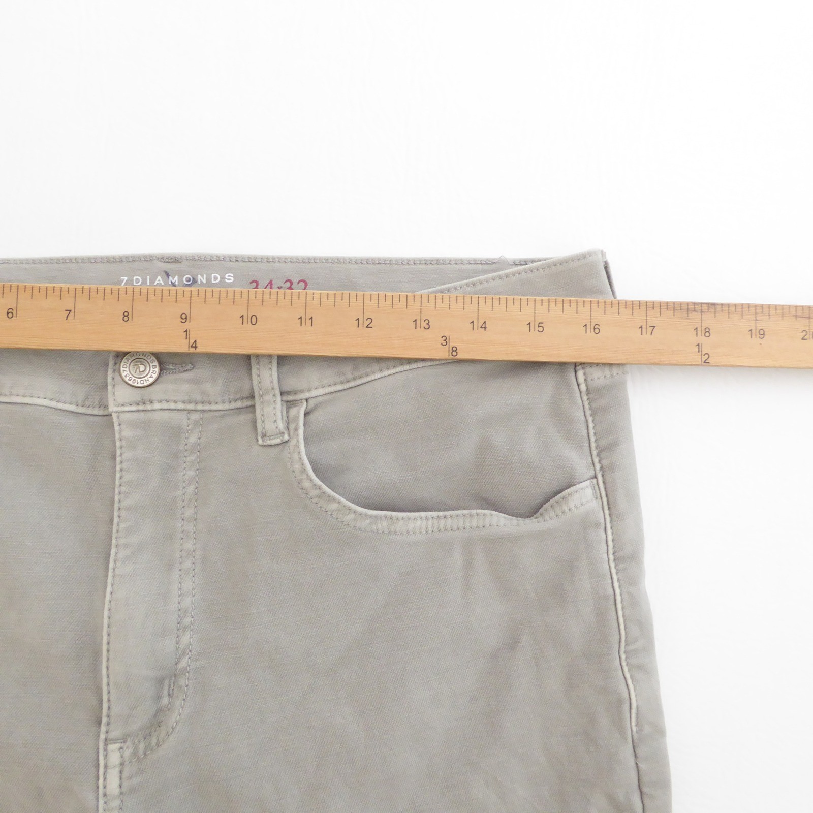 7 Diamonds STP-1259 Mens Generation 5 Pocket Jeans Pants Gray Size 34×29 HEMMED