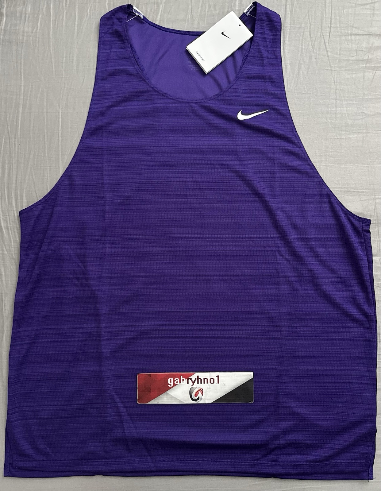 Nike Stock Dry Miller Running Tank Top CV2742-546 Purple Mens Size 2XL