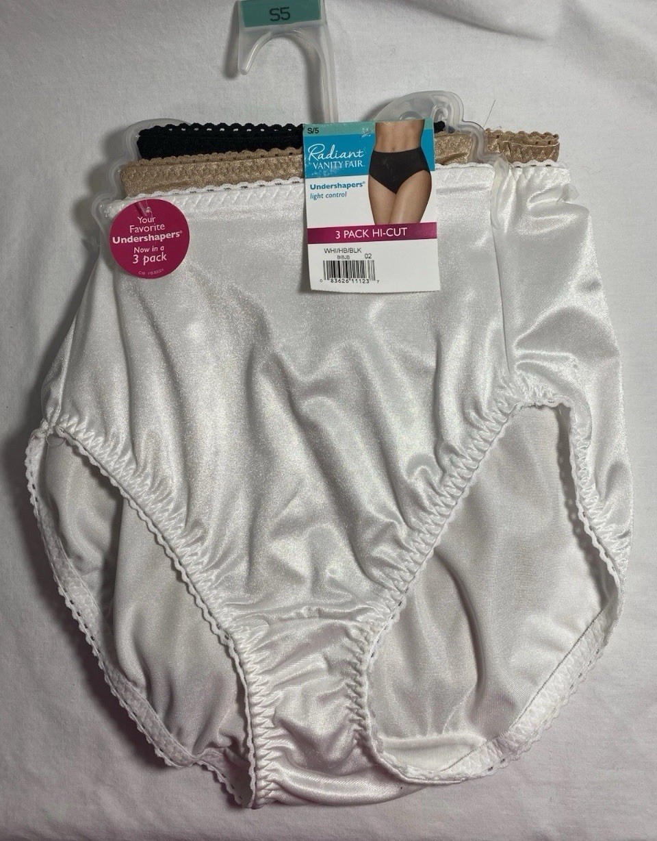 Vanity Fair S/5 Radiant Light Control Undershaper Brief Panties Underwear 3-Pack