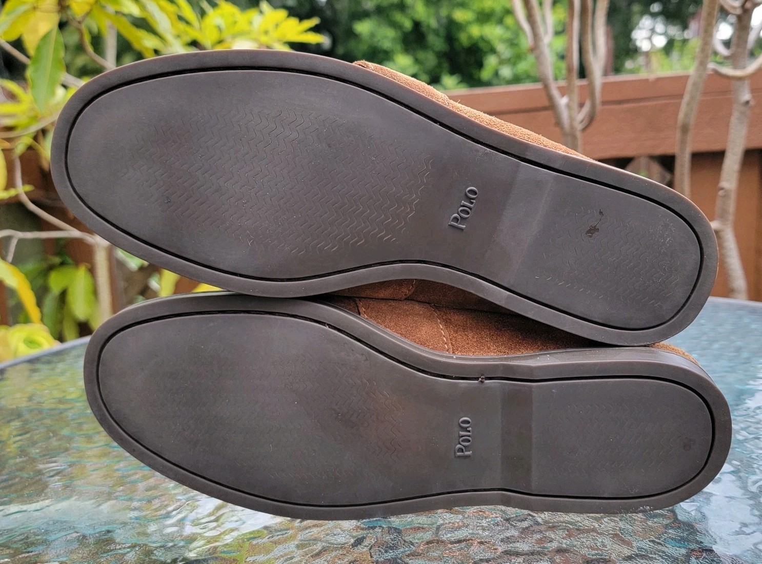 Polo Ralph Lauren Penny Loafers Men’s 9 D Brown Suede Leather Slip On Shoes
