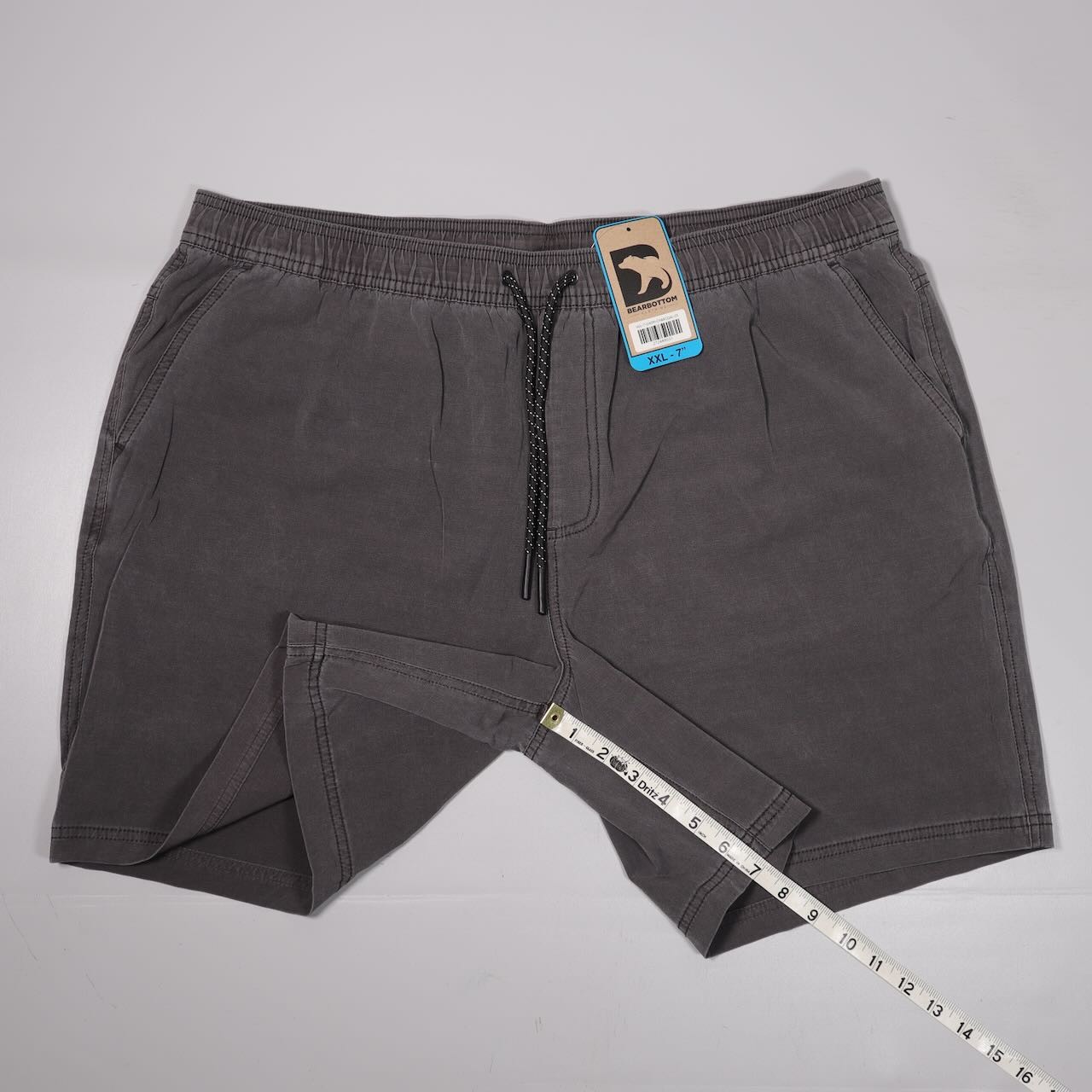 NWT Bearbottom Volley Hybrid Shorts Gray Cotton Blend Mens XXL x 7″