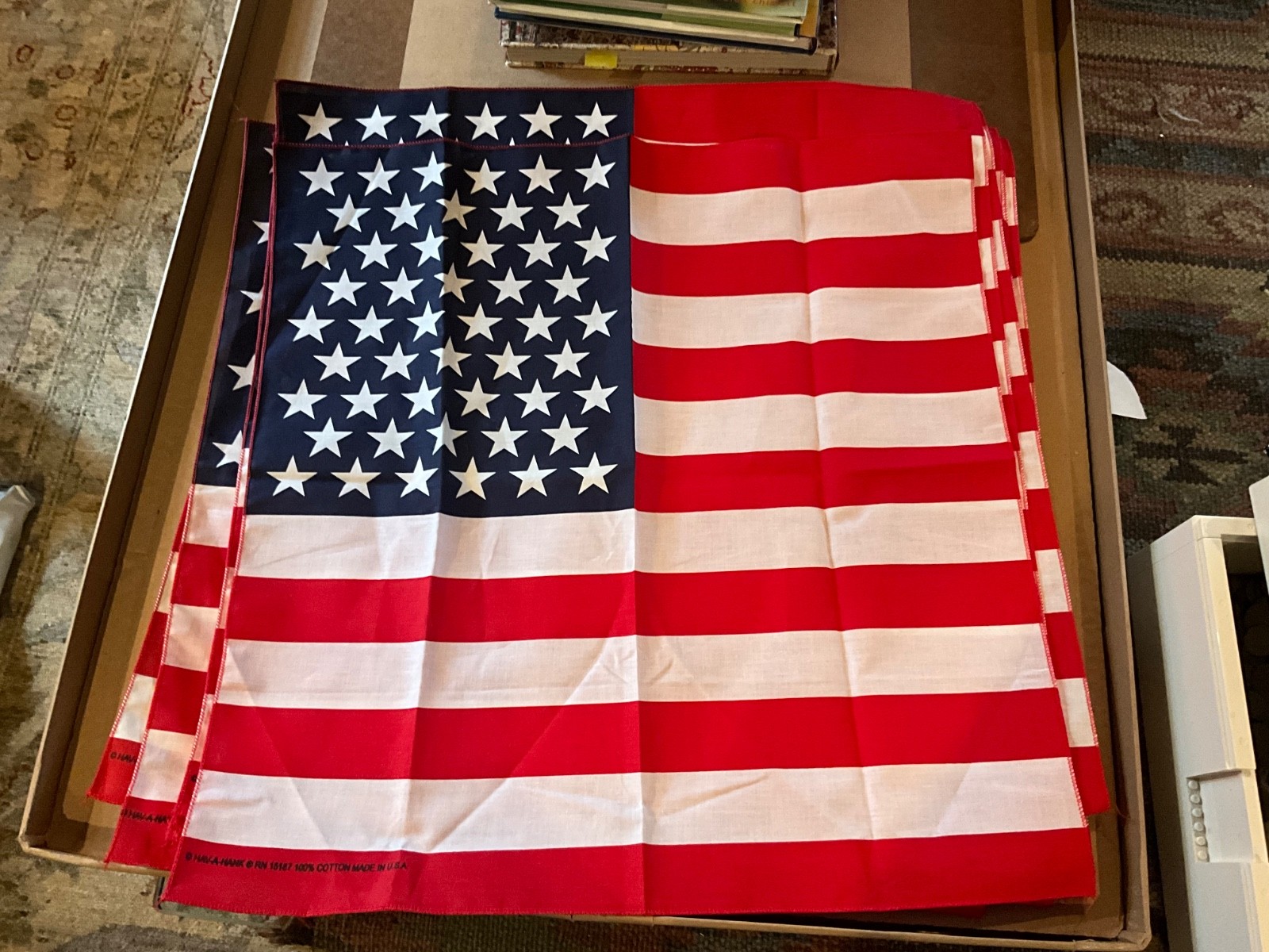 Hav-A-Hank 100% Cotton American Flag Bandanna USA MADE