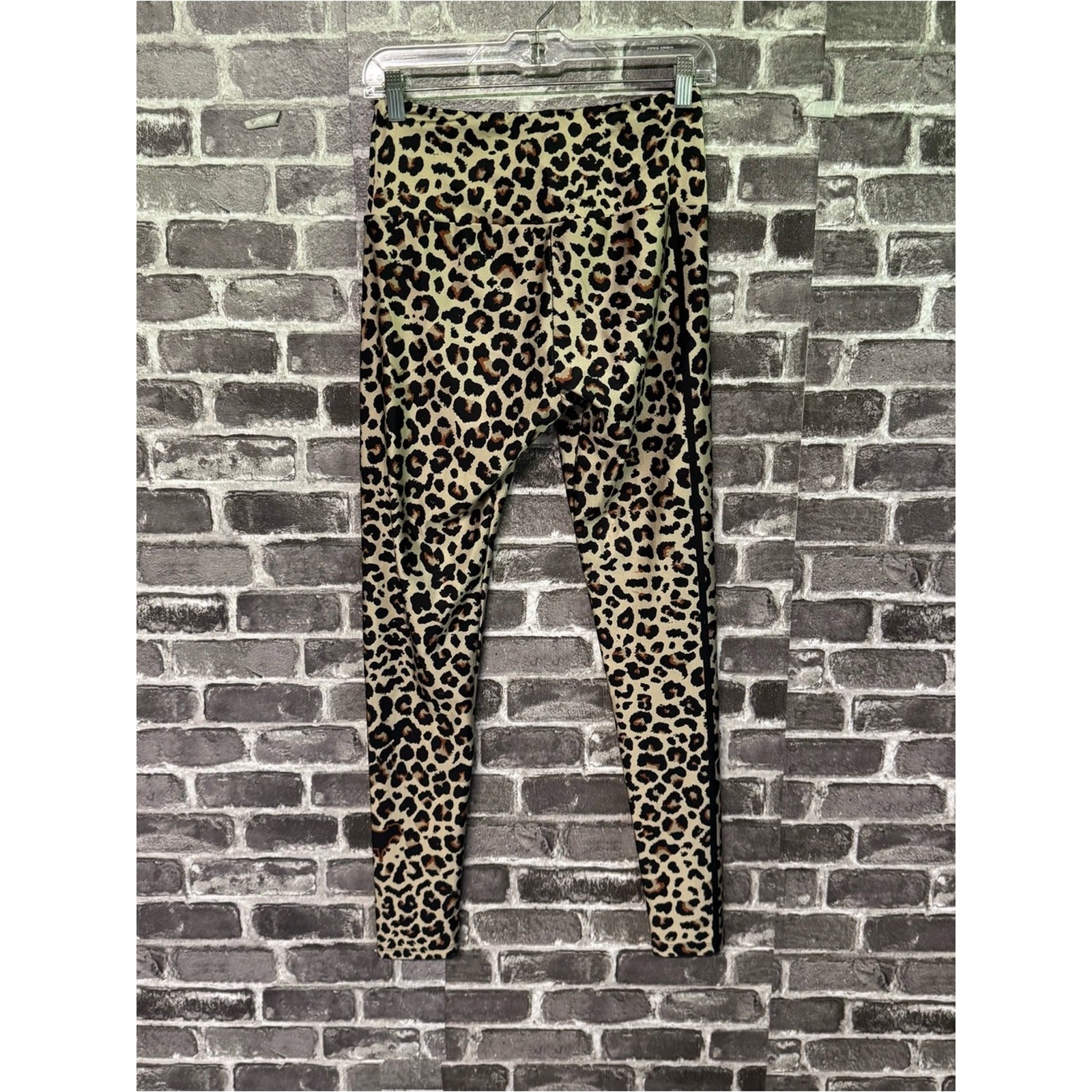 Goldsheep Classic Leopard Leggings brown black shine SIZE LARGE L