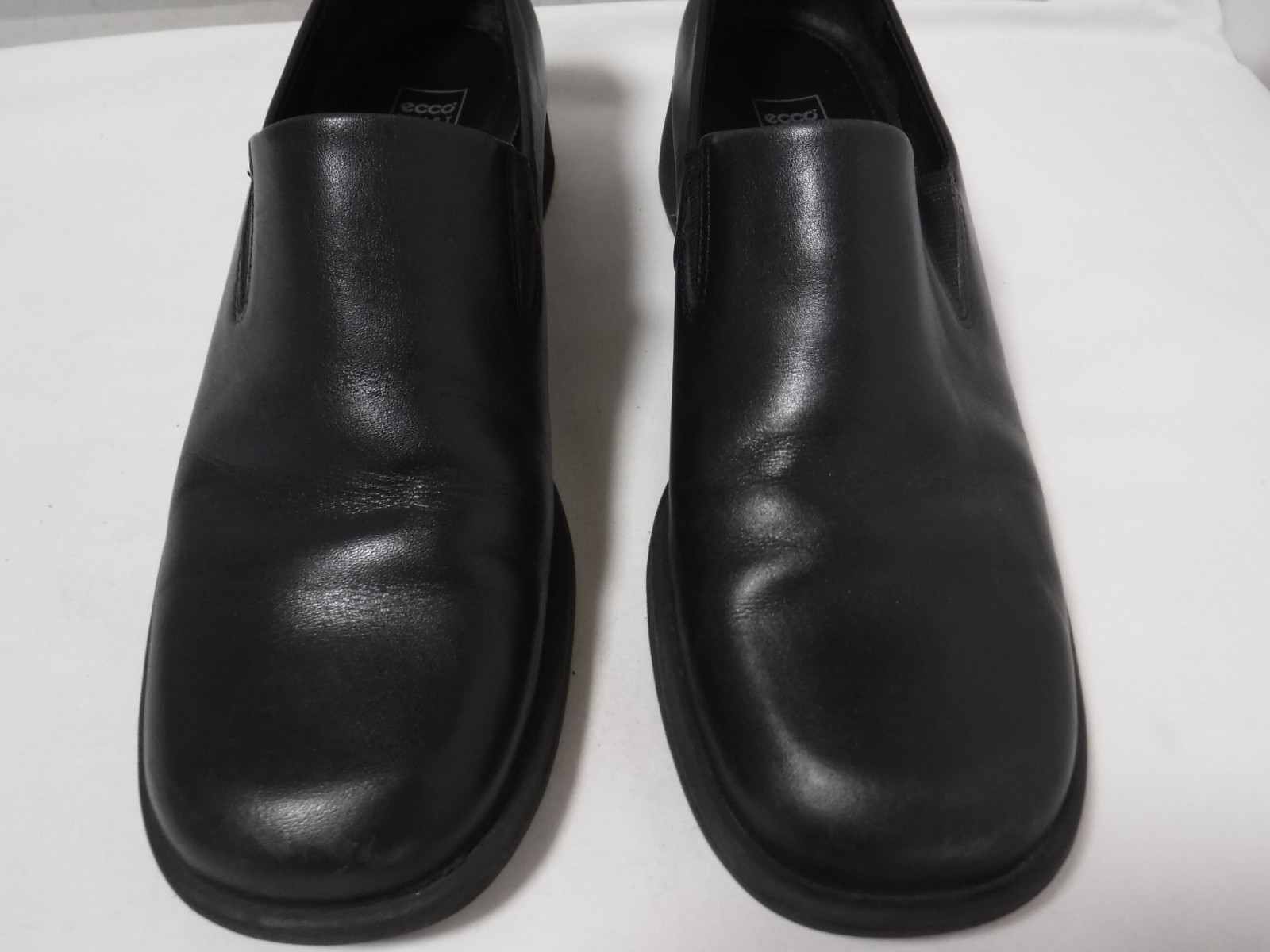 VTG 90s Men’s ECCO TWIST Elastic Gore Slip on Block Heel Loafers Sz 7 Wmns 9.5