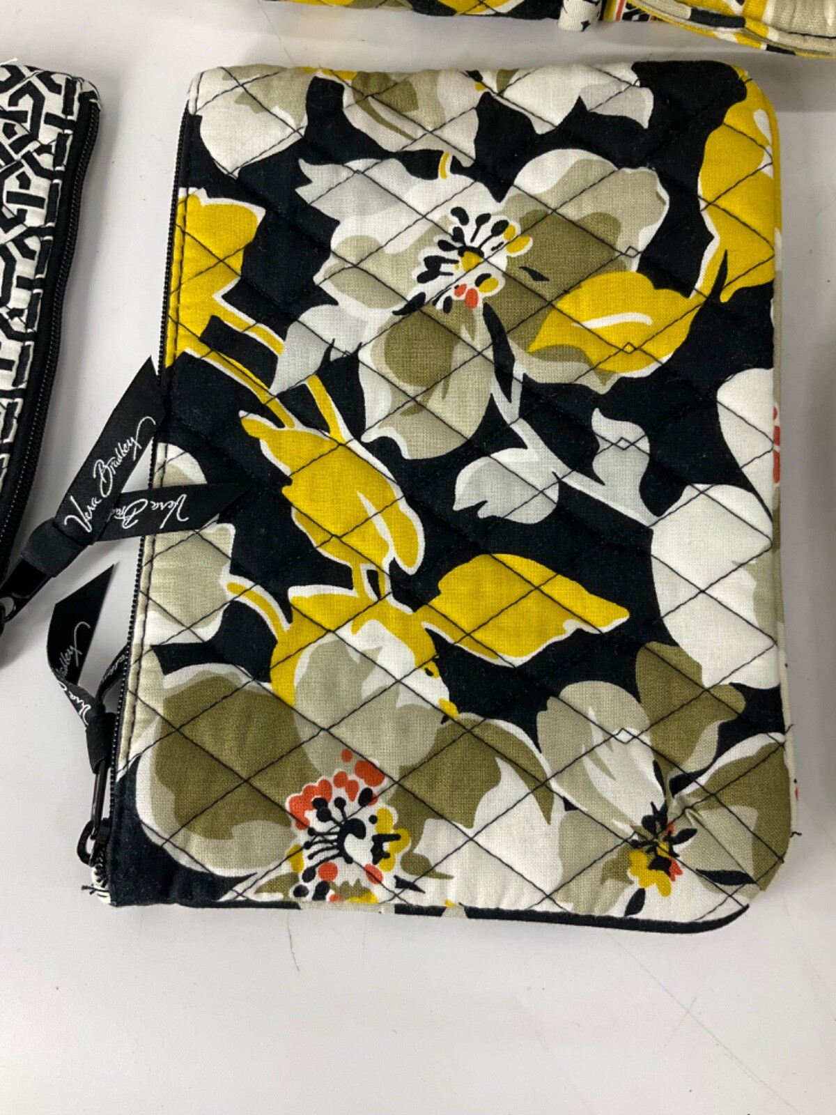 12 PIECES Vera Bradley Dogwood Pattern Travel Set Tote Cosmetic Bag Wallet Case