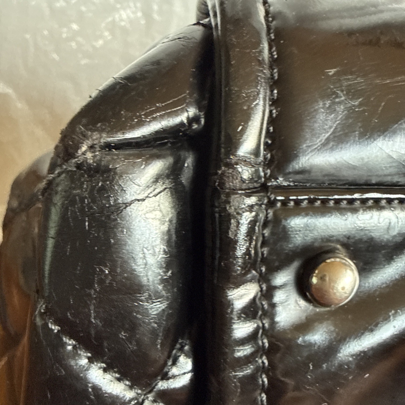 Authentic Chanel Coco Cabas Black Patent leather tote Bag