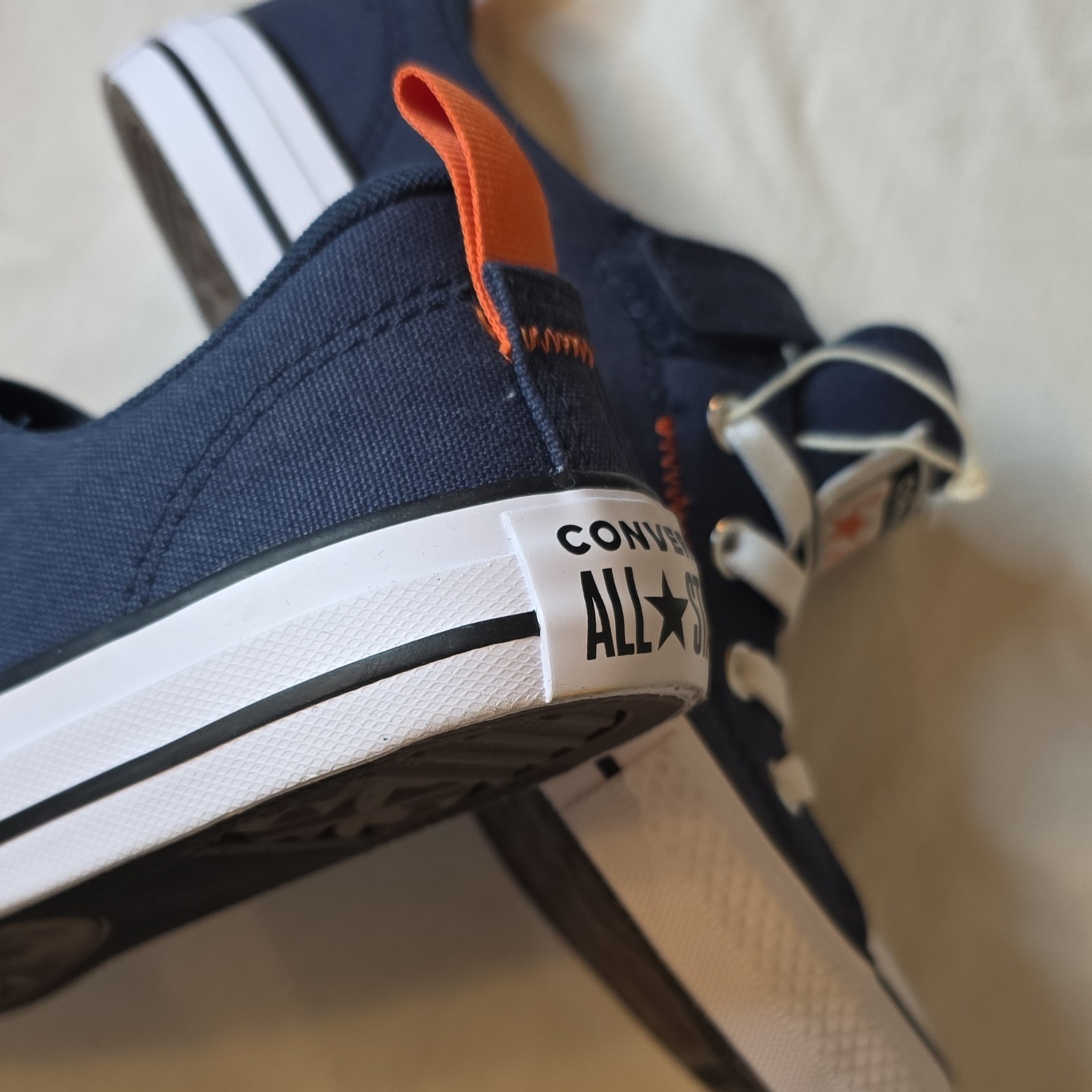 Converse All Star Blue/White Hook & Loop Low Top Sneakers Unisex Kids US 3