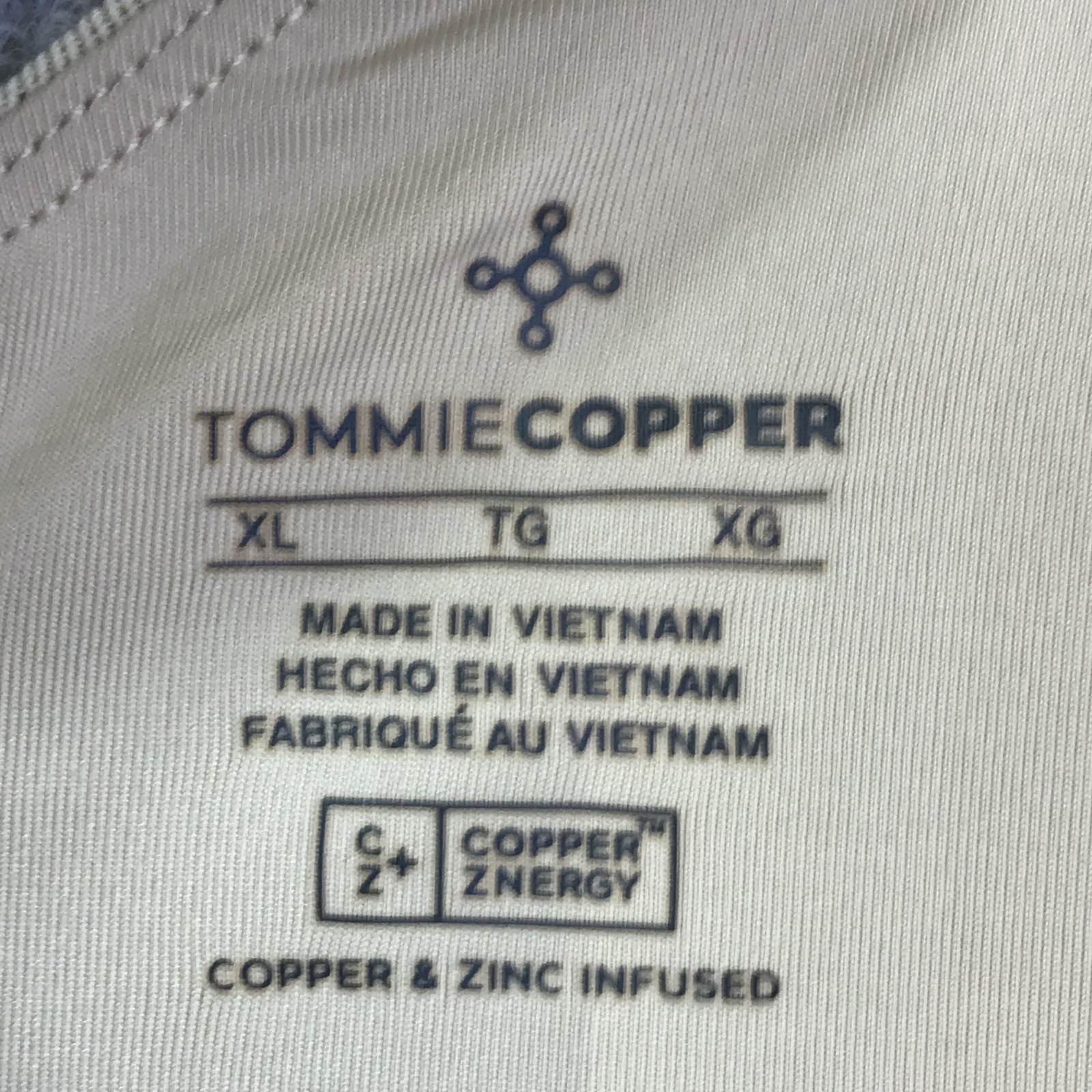 Tommie Copper Sports Bra Womens XL Zip Front Shoulder Support Copper Znergy