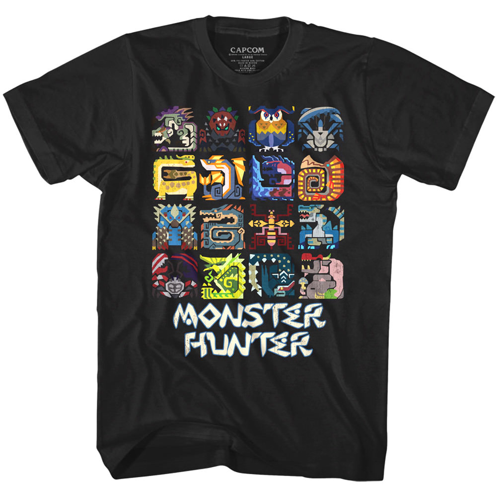 Monster Hunter Symbols Men’s T-shirt Video Game OFFICIAL Capcom