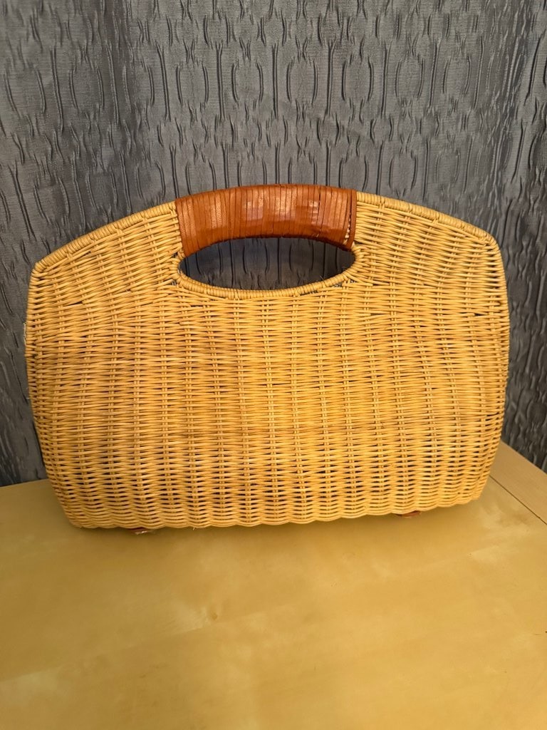 J.McLaughlin Rhodes Clutch Bag in Natural Wicker
