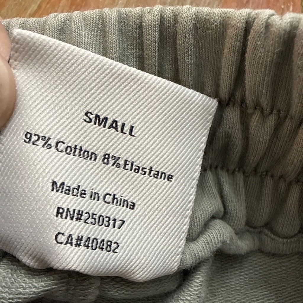 Varley Nevada Sweatpants Small Desert Sage Green Cotton Blend Jogger Bungee Cord