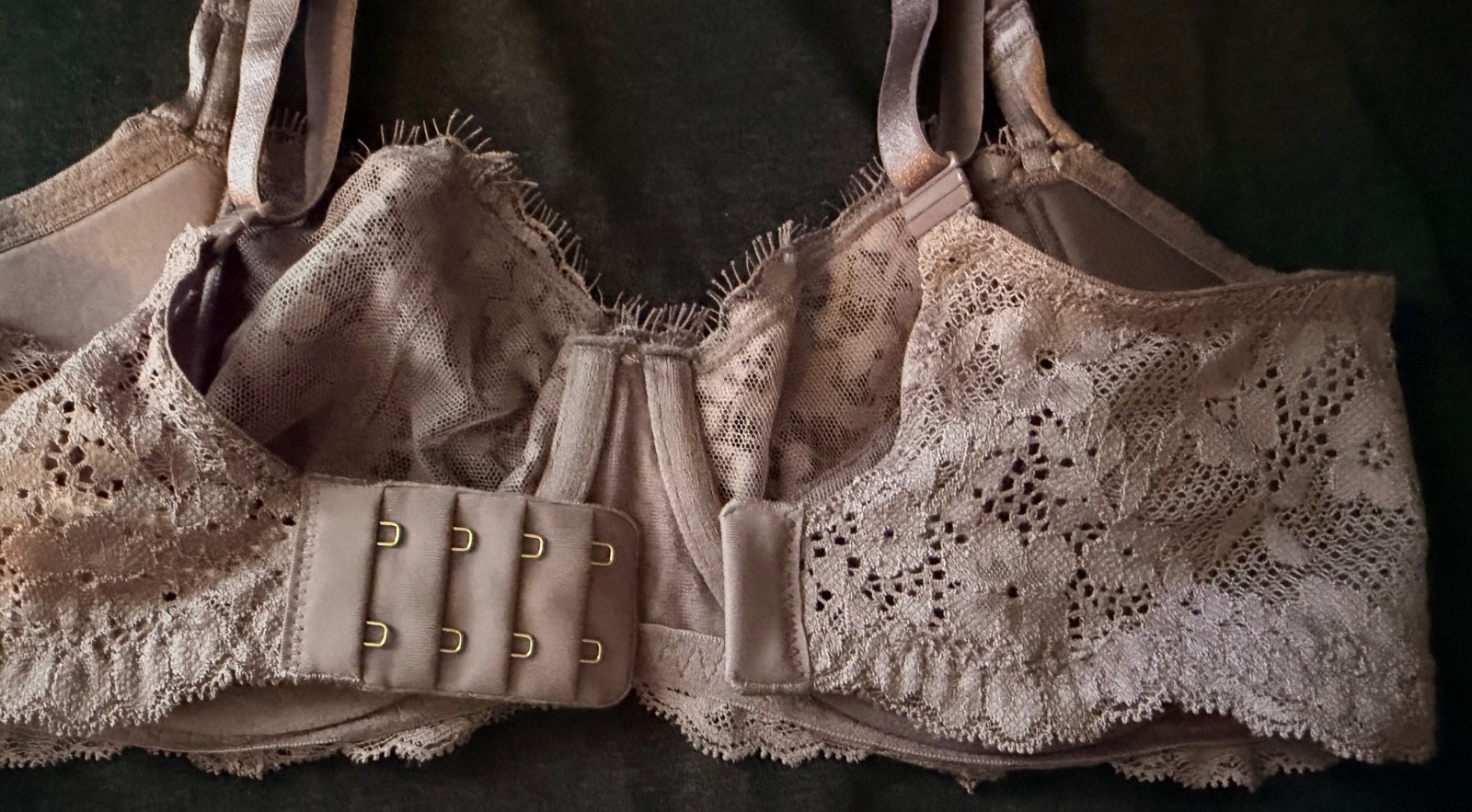 Dream Angels Wicked Unlined Lace Balconette Bra 32DD 2 Pack