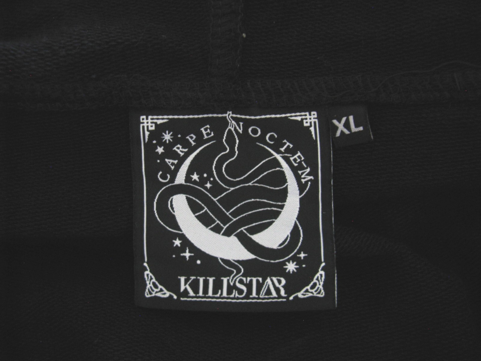 KILLSTAR CARPE NOCTEM BLACK CELESTIAL HOODED OPEN FRONT CARDIGAN COAT XL