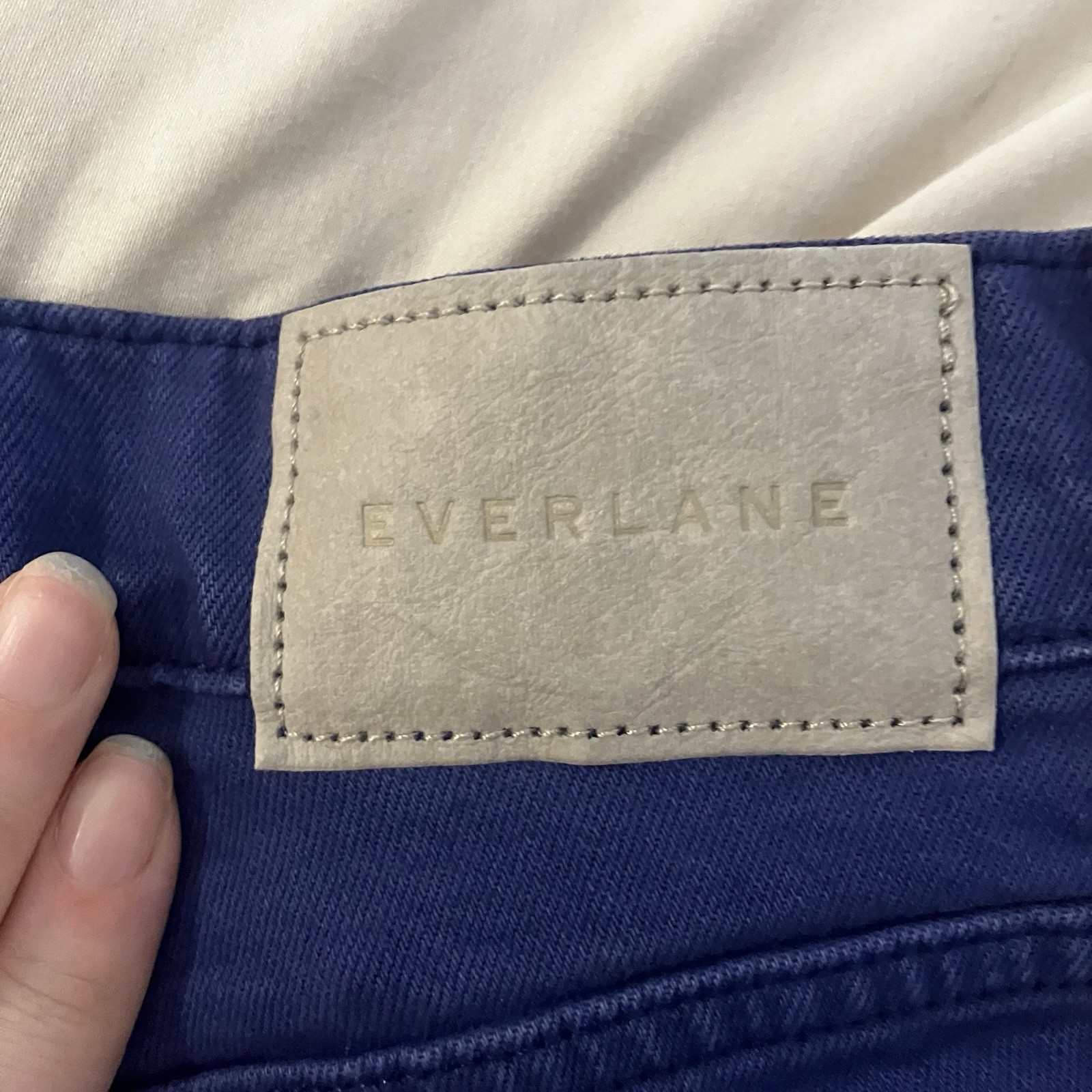 Everlane Way High Straight Leg Jean Women’s Size 26 Tall Blue Low Stretch