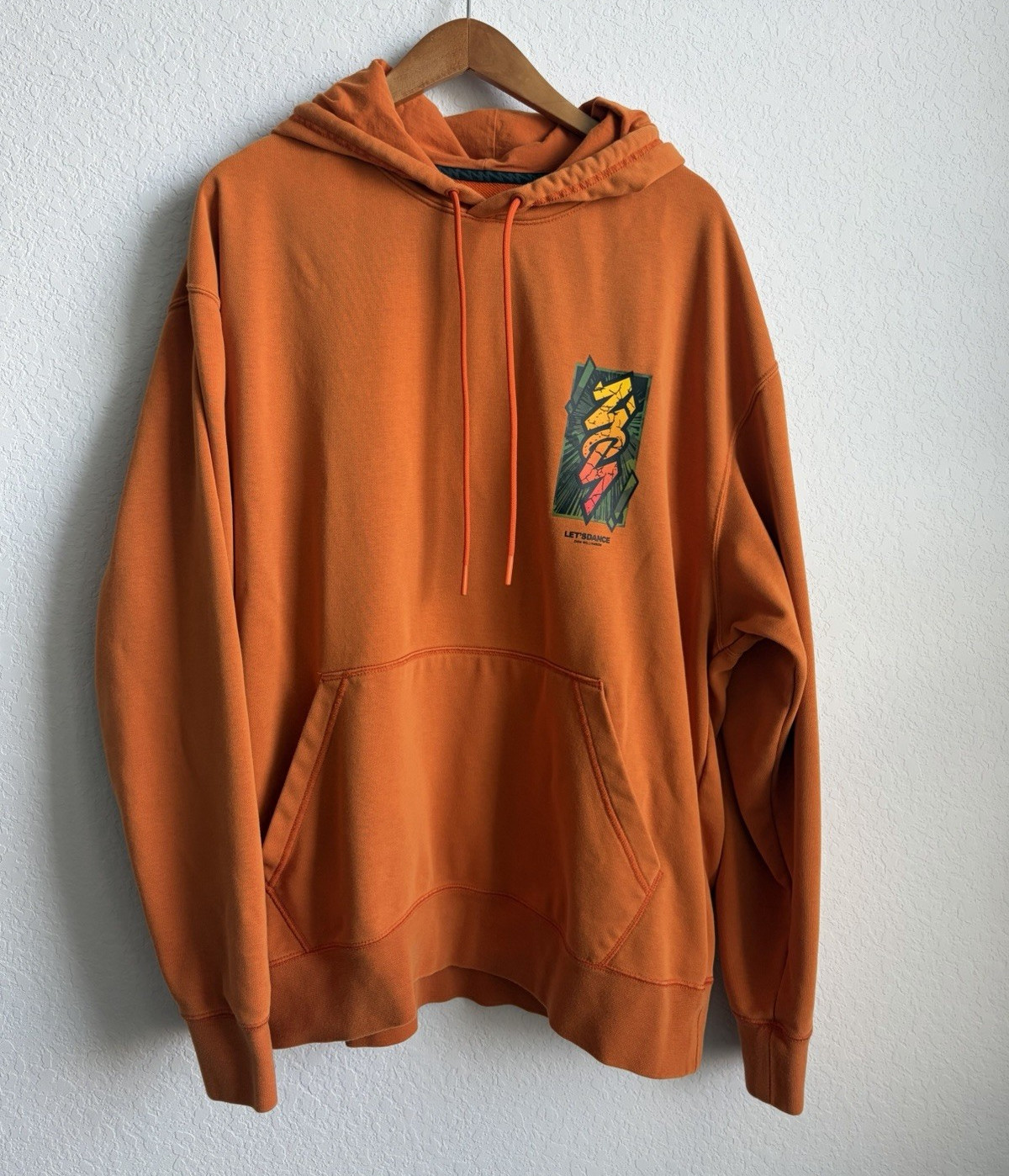 Jordan Zion Williamson Let’s Dance Graphic Logo Fleece Hoodie Orange Men XL