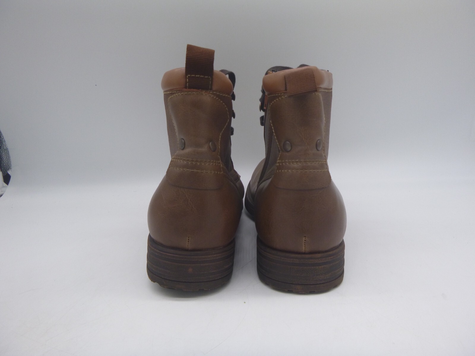 Alfani Bronson Brown Synthetic Ankle Boots Men’s Sz 11 M Side Zip
