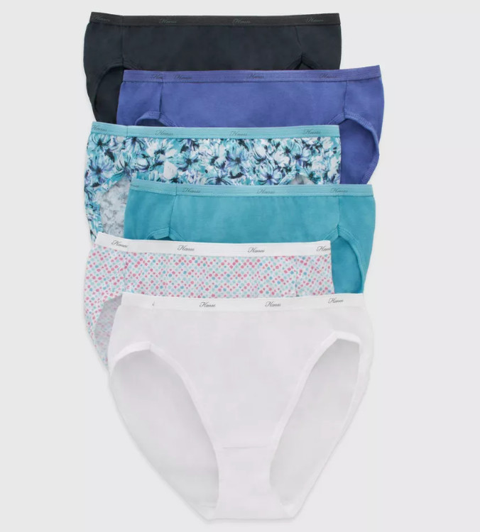 Hanes Women Hi Cut Panties 100% Cotton Hi Cut Regular & Plus Size