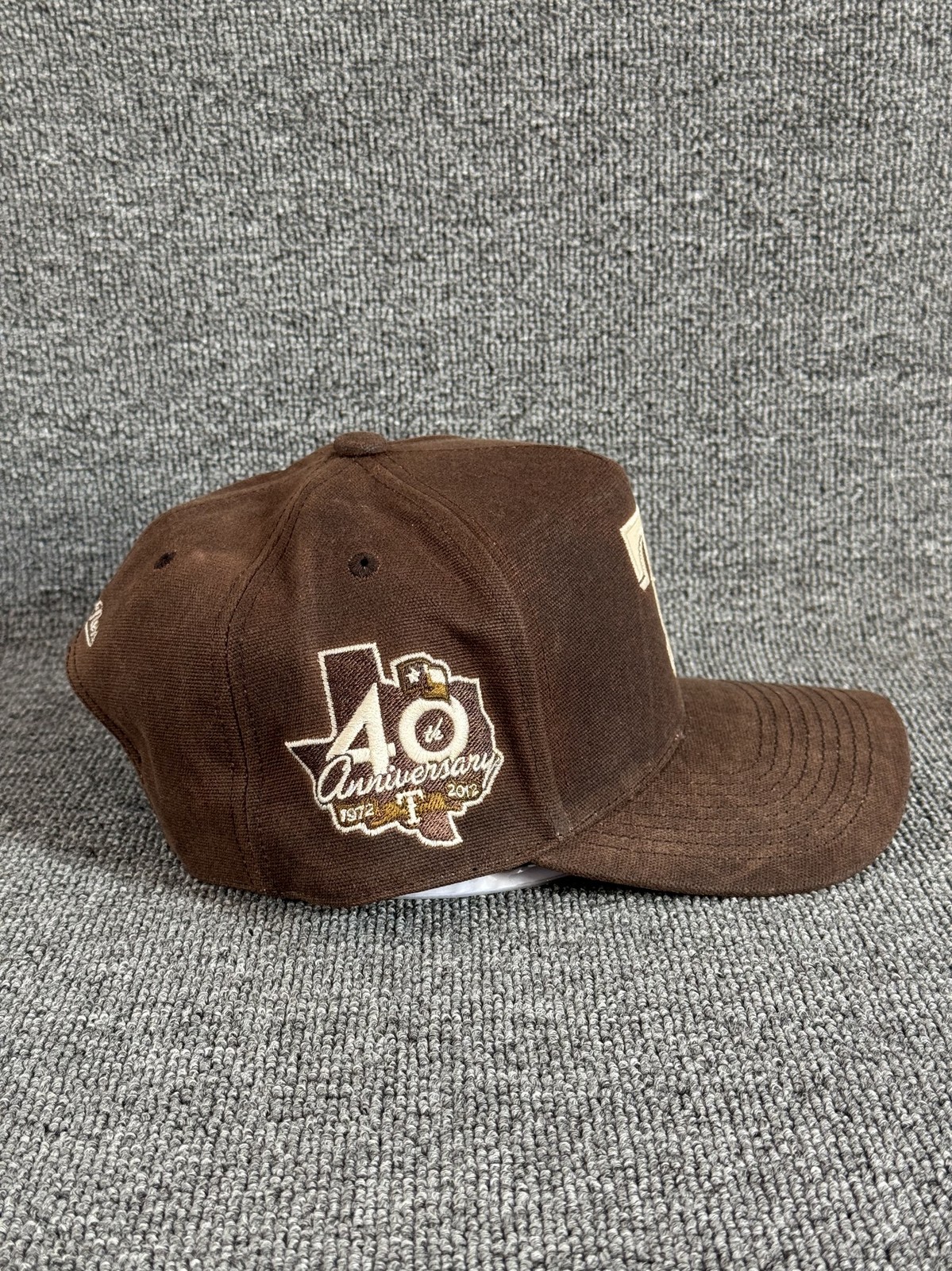 Mitchell & Ness Texas Rangers Snapback Brown Curved Brim Hat Retro