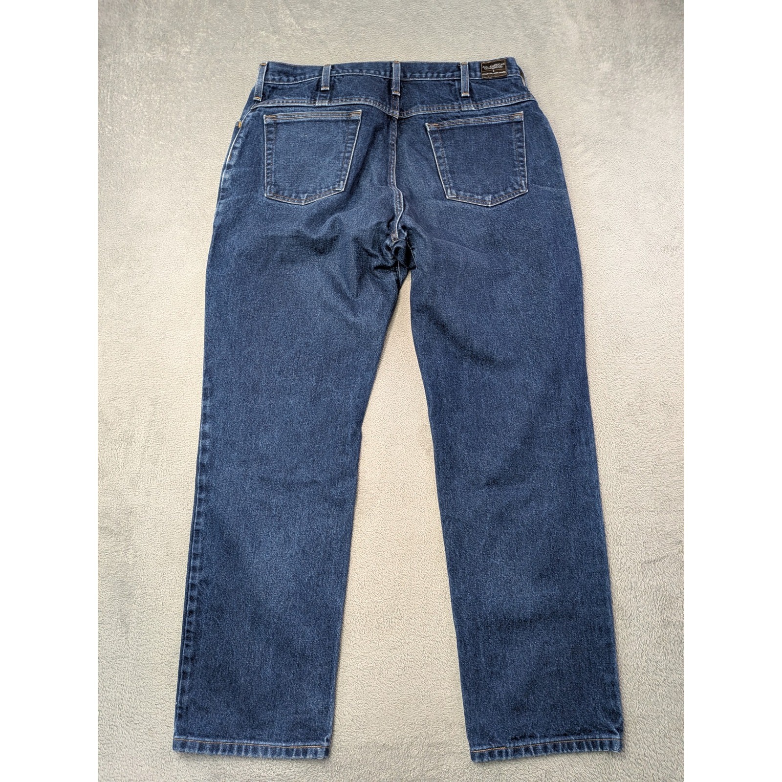 All American Clothing Co Mens Sz 37×32 Dark Wash Straight Leg Jeans Made in USA