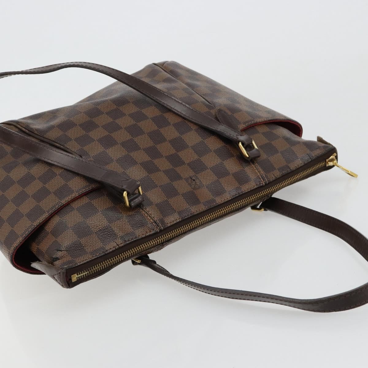 LOUIS VUITTON Damier Ebene Totally PM Tote Bag N41282 LV Auth 180448