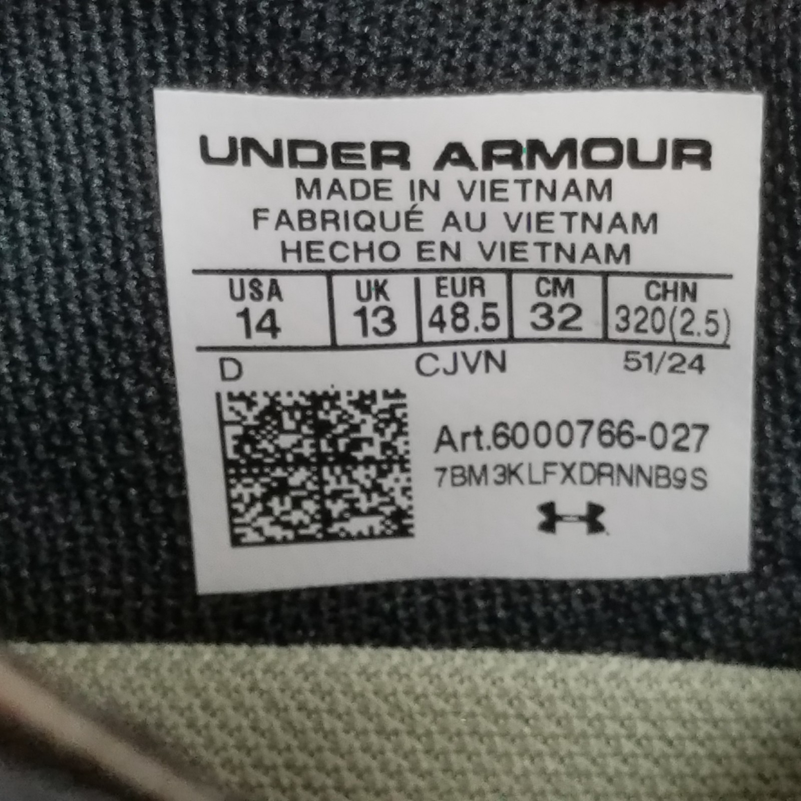 Under Armour Charge Expanse Low Trail Running Shoes 6000766-027 Men’s Size 14