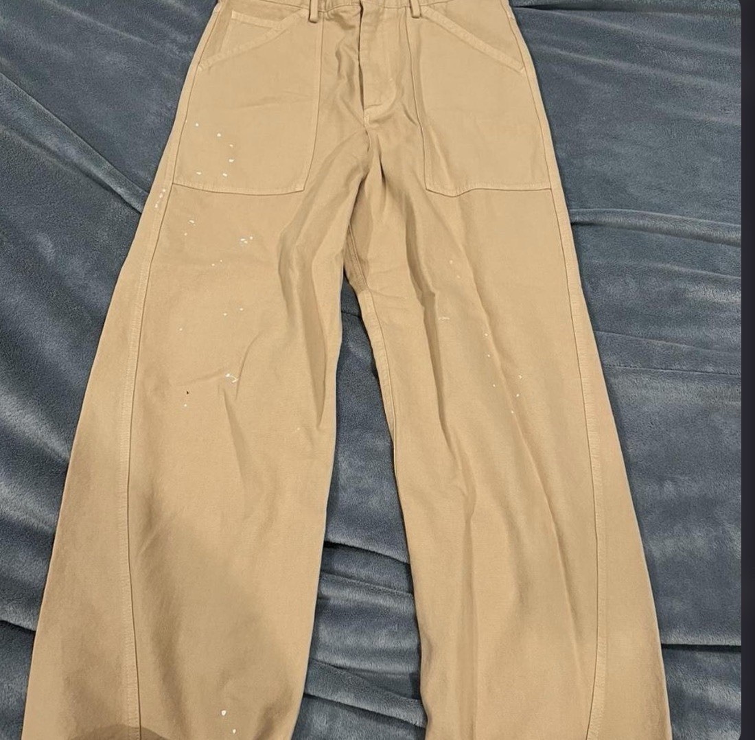 Zara Sand colored LIMITED EDITION PAINT SPLATTER PANTS Size: 30 (US)