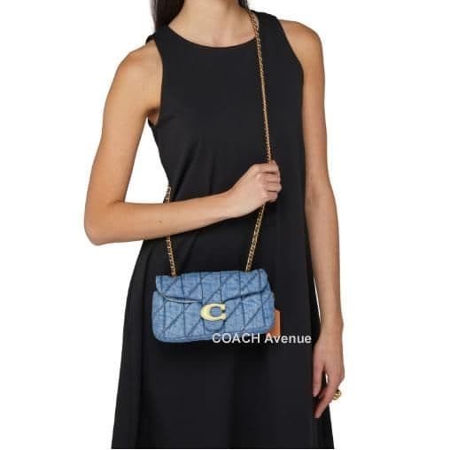 Brand New COACH Denim Quilted 26 Shoulder Bag CR704
