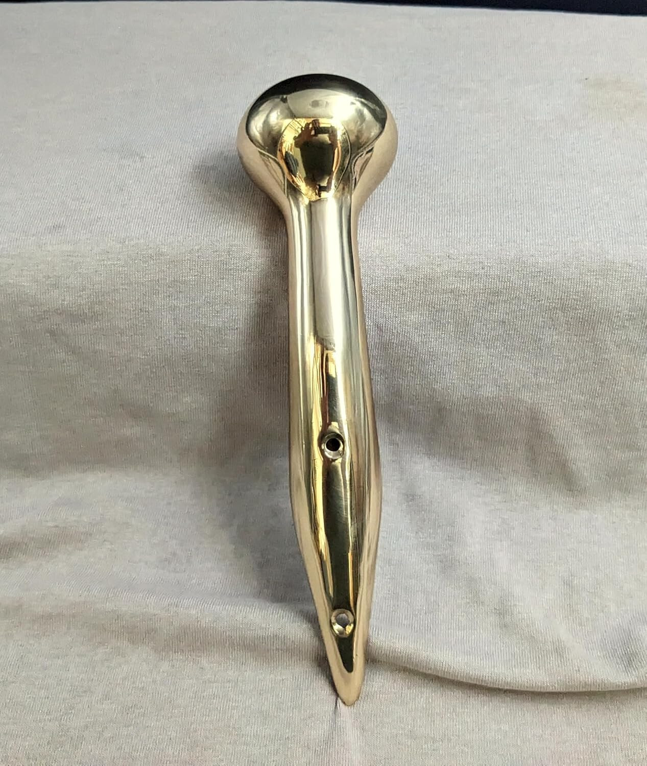 Hames Solid Brass Walking Stick Cane Handle Traditional 8″ Long 3 Hole Model