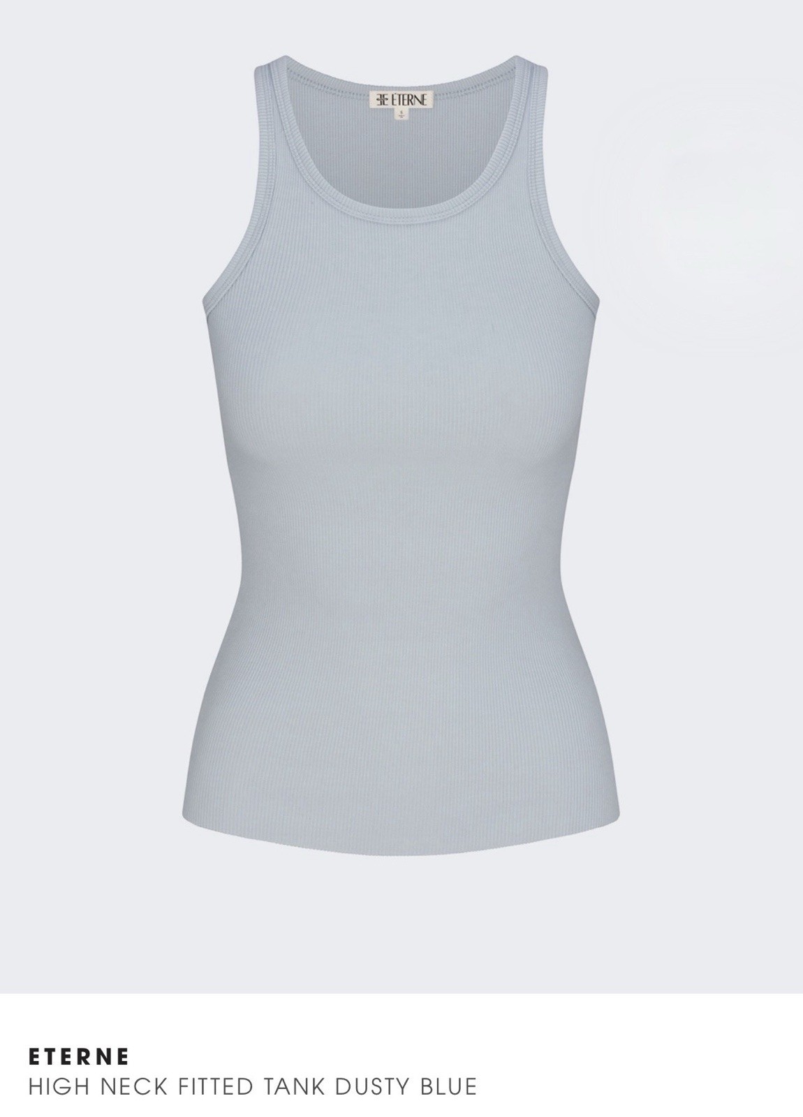 Eterne High Neck Ribbed Tank NWT